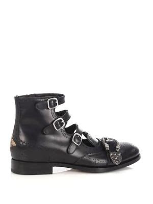 Shop Gucci Queercore Mary Jane Brogue Boots